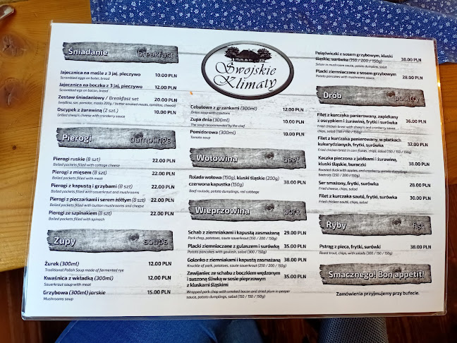 Karczma Swojskie Klimaty - Gastronomia