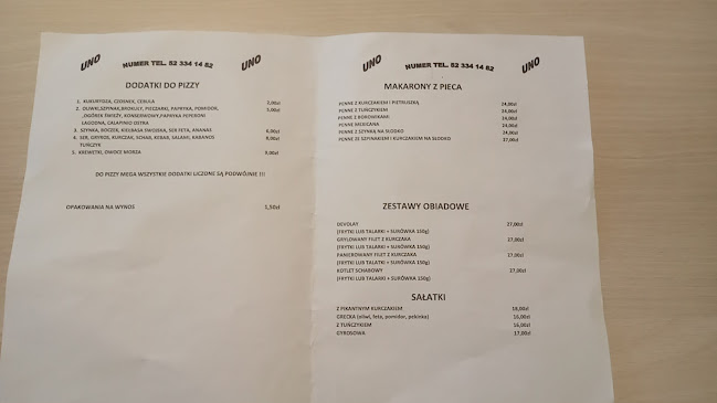 Opinii despre Pizzeria Uno în Czersk - Gastronomia