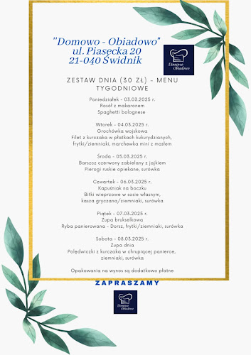 Opinii despre Domowo - Obiadowo în Świdnik - Gastronomia