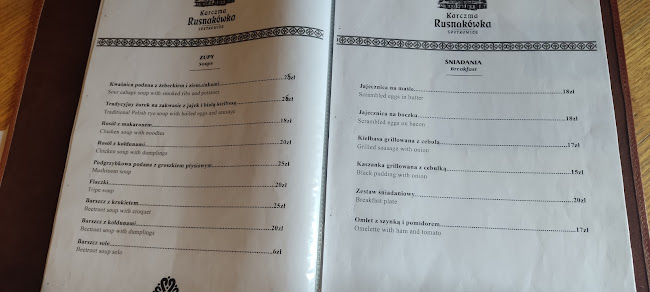 Karczma Rusnakówka Open Times
