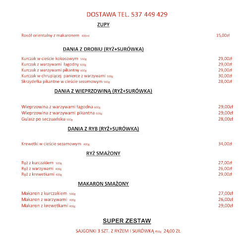 Restauracja Chińczyk - Gastronomia