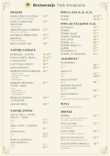 Opinii despre Restauracja Park Szwajcaria în Gliwice - Gastronomia