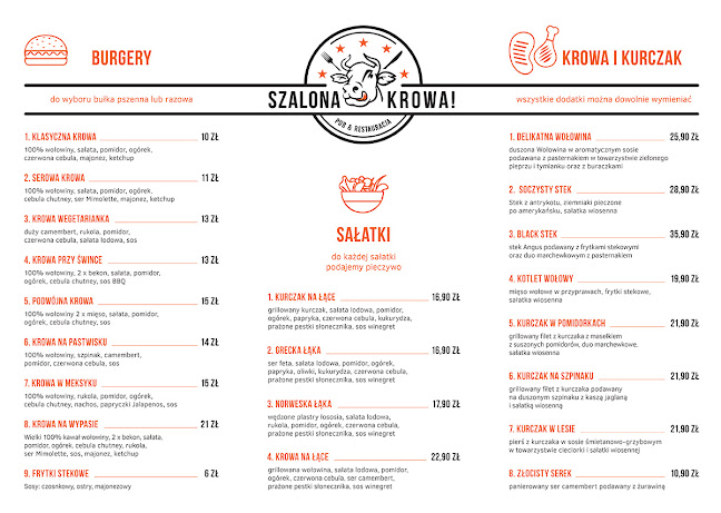Opinii despre Szalona Krowa în Gostyń - Gastronomia
