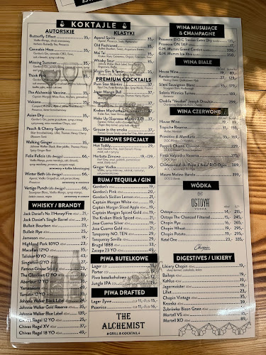 The Alchemist Grill & Cocktail - Gastronomia