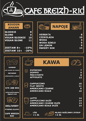 Kawiarnia i cukiernia - Cafe BREIZH-RID - Kraków