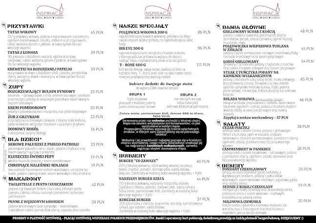 Restauracja INSPIRACJE Opole Steki Burgery Lunch Grill - Gastronomia