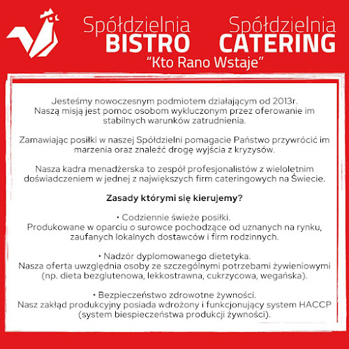 Spółdzielnia Socjalna "Kto Rano Wstaje" Spółdzielnia BISTRO - Gastronomia