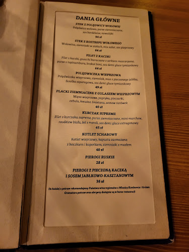 Restauracja Hotel Pod Herbami - Gastronomia