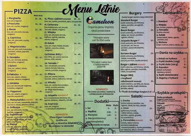 Opinii despre Pizza Pub Cameleon în Chęciny - Gastronomia