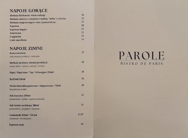 Restauracja Parole - Rzeszów