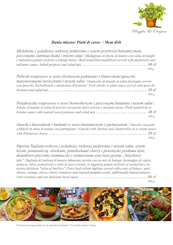 Opinii despre Bazylia&Oregano în Poznań - Gastronomia