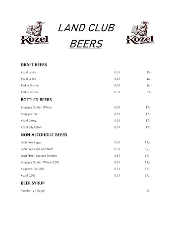 Land Club Bilard Dart Pub - Gastronomia