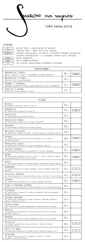 Suszone na wynos. Take away pizza WILDA