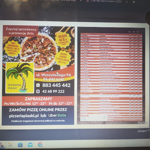 Opinii despre Pizzeria Piaski în Łódź - Gastronomia