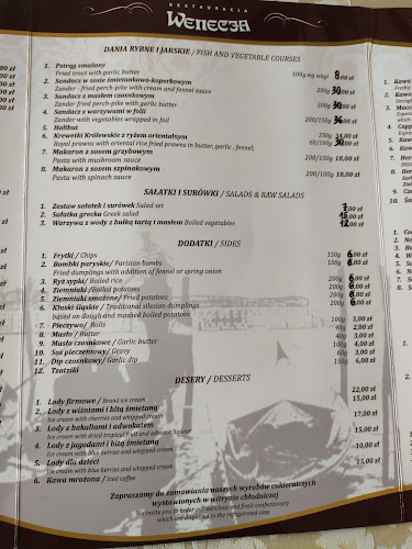 WENECJA Restauracja, dom przyjęć Open Times
