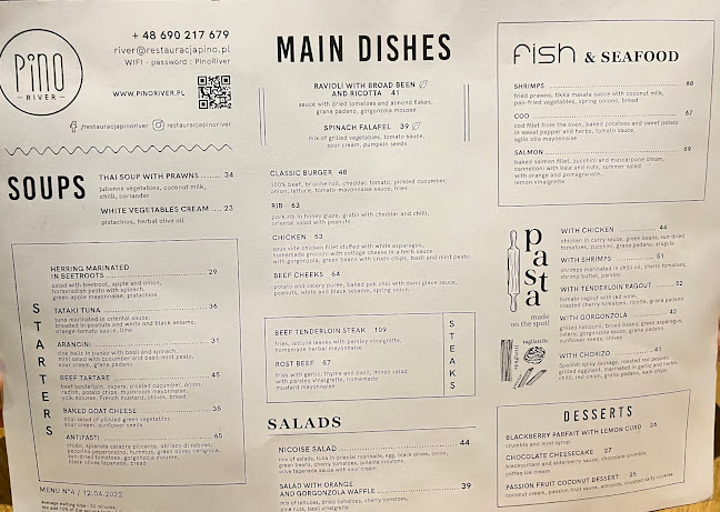 Restauracja Pino River - Gastronomia