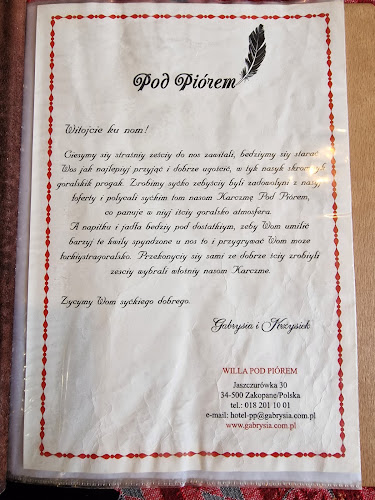 Opinii despre Karczma Pod Piórem în Zakopane - Gastronomia