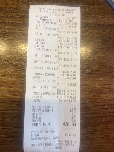 Opinii despre FARAH KEBAB & RESTAURACJA în Węgrów - Gastronomia