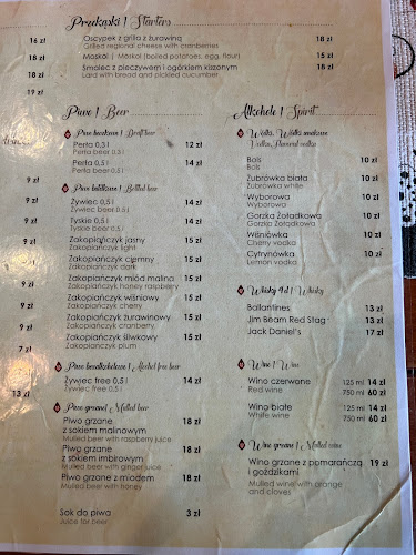 Opinii despre Pod Arkadami în Zakopane - Gastronomia