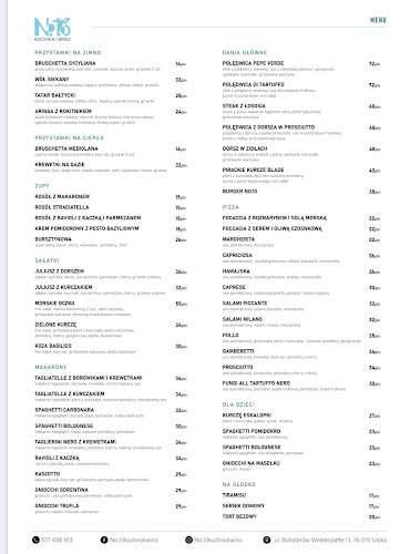 Opinii despre NO.13 KUCHNIA I WINO în Ustka - Gastronomia