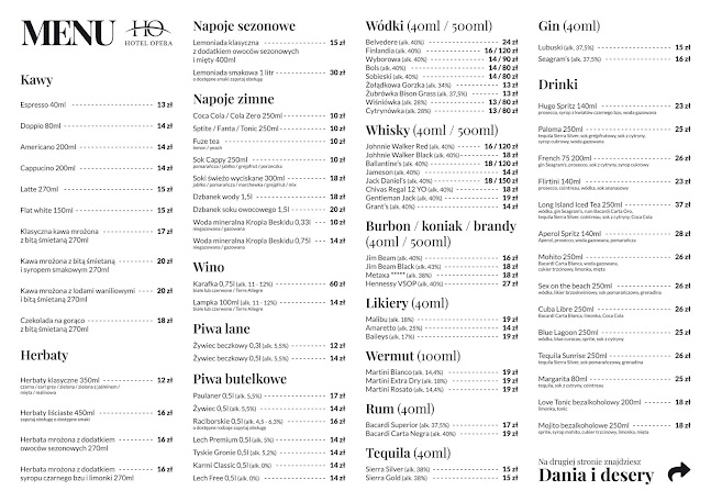 Restauracja Opera - Gastronomia