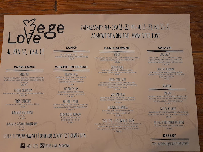 Opinii despre Vege Love în Warszawa - Gastronomia
