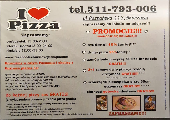 Reviews of I Love Pizza Poznań in Poznań - Gastronomia