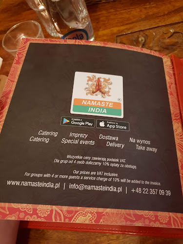 Namaste India: Restauracja Indyjska, Indian Restaurant in Warsaw Phone number