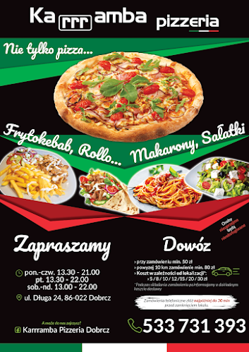 Opinii despre Karrramba Pizzeria Dobrcz în Dobrcz - Gastronomia