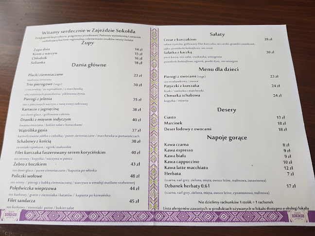 Zajazd Sokołda - Gastronomia