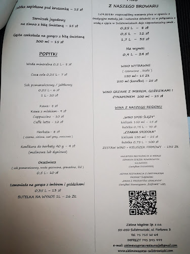 Restauracja Browar "Zielone Wzgórze" - Gastronomia