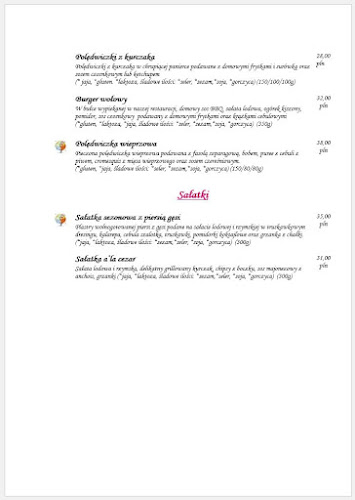Restauracja Sezon - Gastronomia
