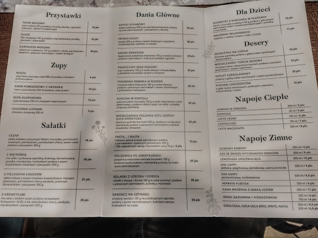 Restauracja Mieszczańska u Gołębiewskich - Gastronomia