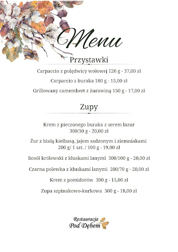 Restauracja Pod Dębem - Gastronomia
