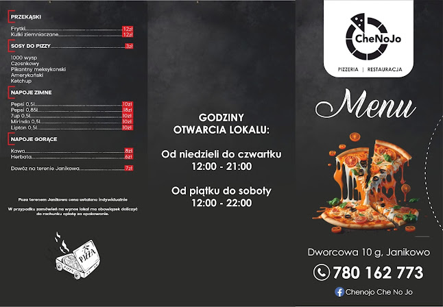 Opinii despre Pizzeria CheNoJo în Janikowo - Gastronomia