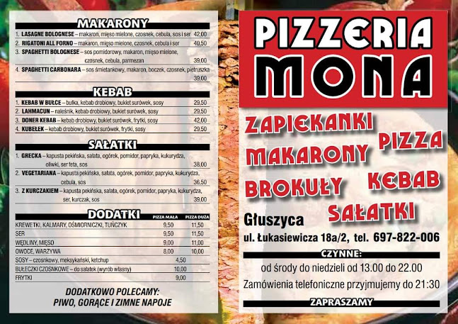 Opinii despre Pizzeria Mona în Głuszyca - Gastronomia