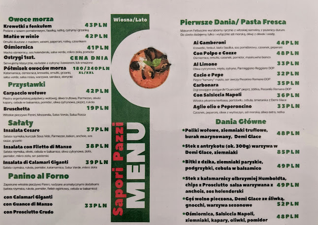 Opinii despre Sapori Pazzi "Archiwum Smaku" în Zielona Góra - Gastronomia