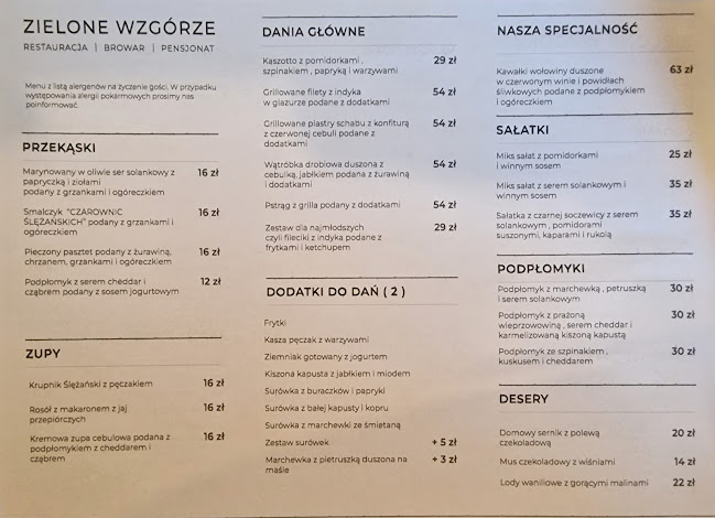 Restauracja Browar "Zielone Wzgórze"