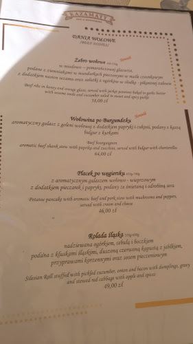 Opinii despre Kazamaty Pub & Restaurant în Nysa - Gastronomia