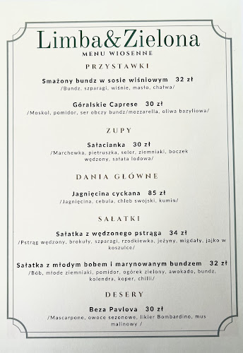 Restauracja ZIELONA & LIMBA - Gastronomia