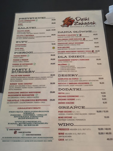 Restauracja Dziki Zakątek Open Times