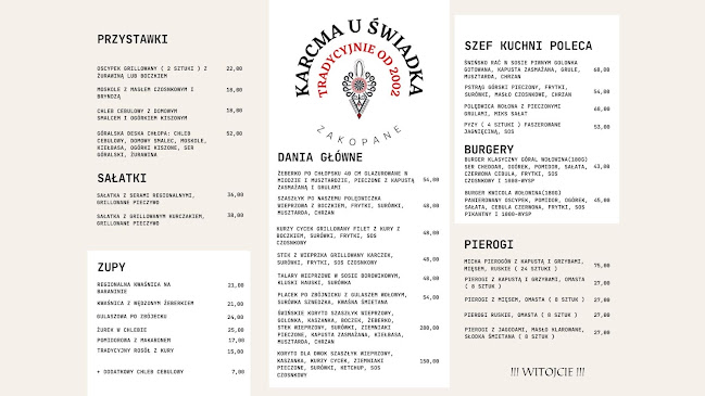 Reviews of Karcma U Świadka in Zakopane - Gastronomia