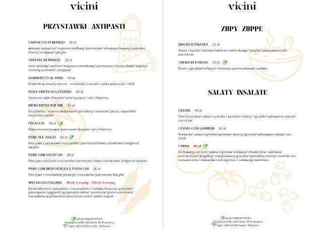 Vicini Trattoria Italiana - Gastronomia